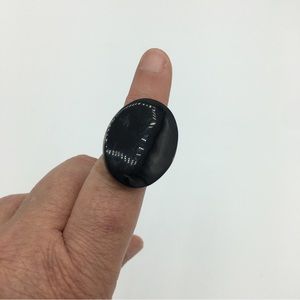 Sterling Silver 925 Solid Ring & Onyx Statement Ring